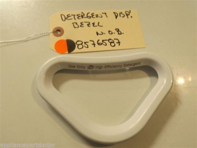 WHIRLPOOL/KENMORE/MAYTAG WASHER 8576587 BEZEL, DETERGERT DISP WHIRLPOOL/KENMORE/MAYTAG WASHER 8576587 BEZEL, DETERGERT DISP